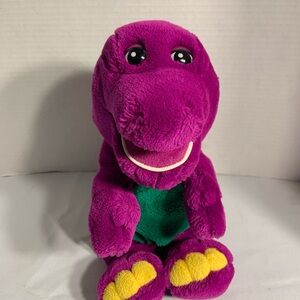 Barney Purple Plush Dinosaur Stuffed Toy with Green Belly